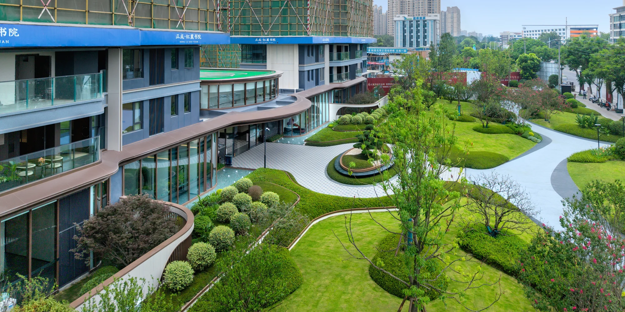 示范区园林与步行空间实景