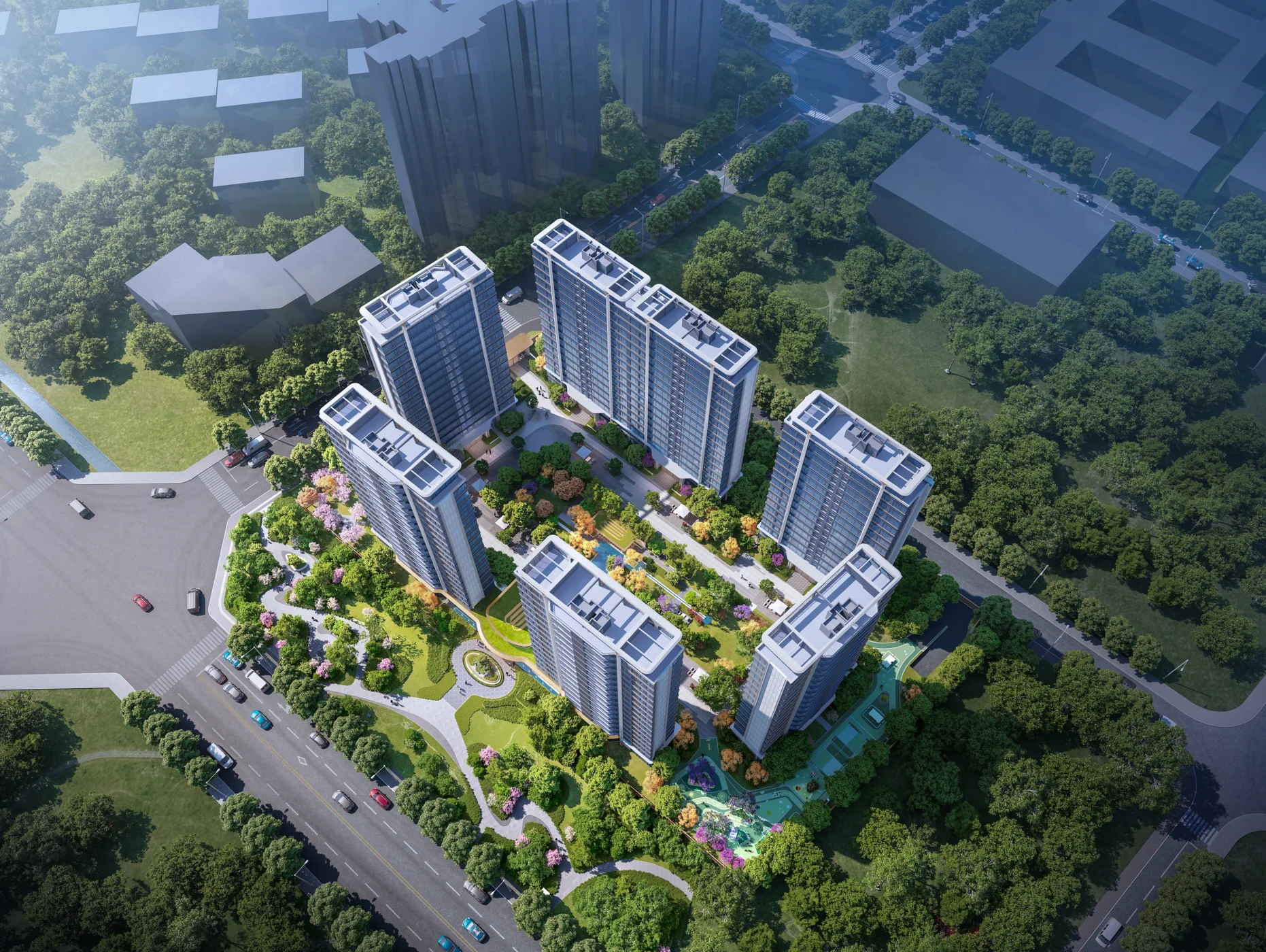 项目建筑整体规划效果图